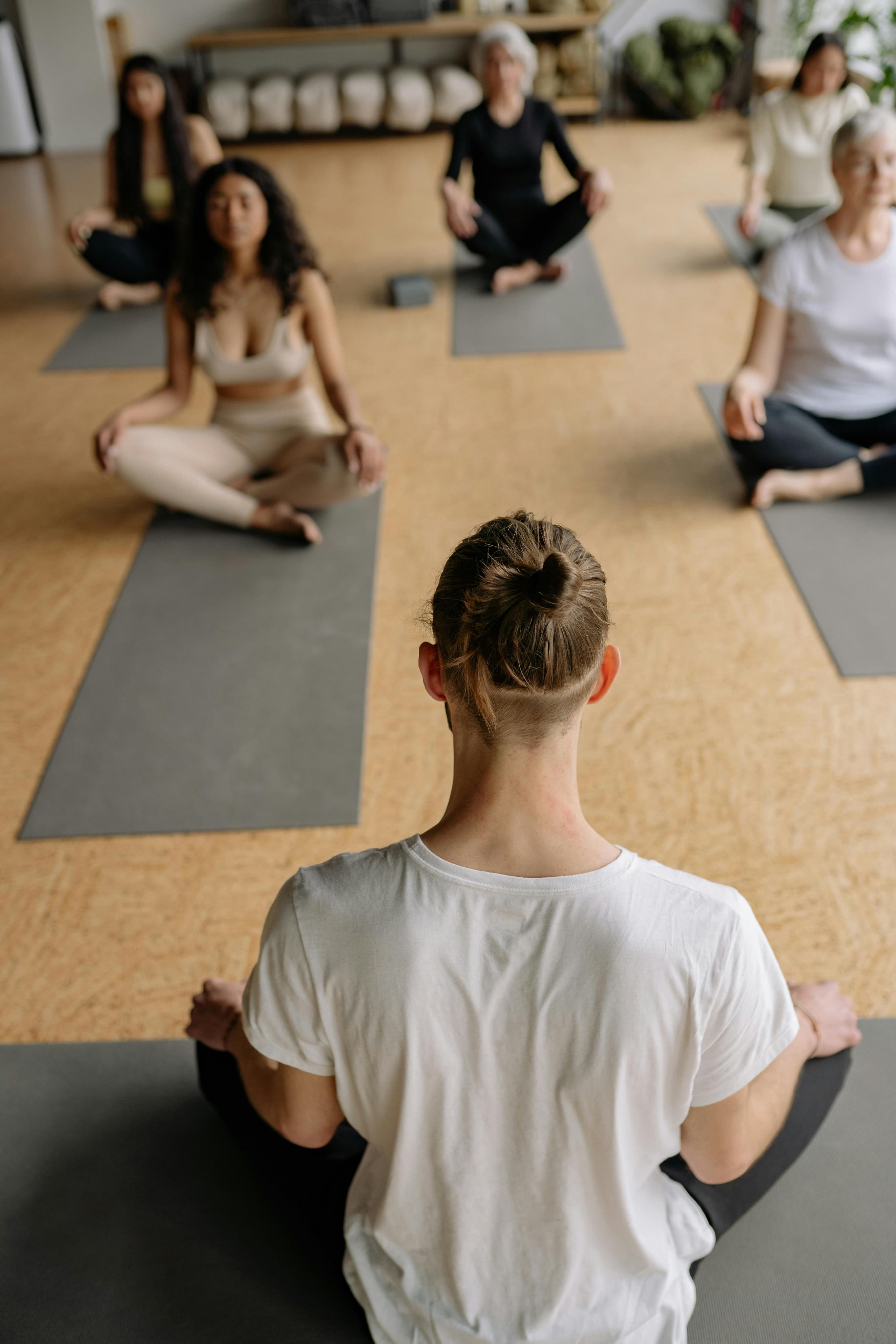 Community yoga session