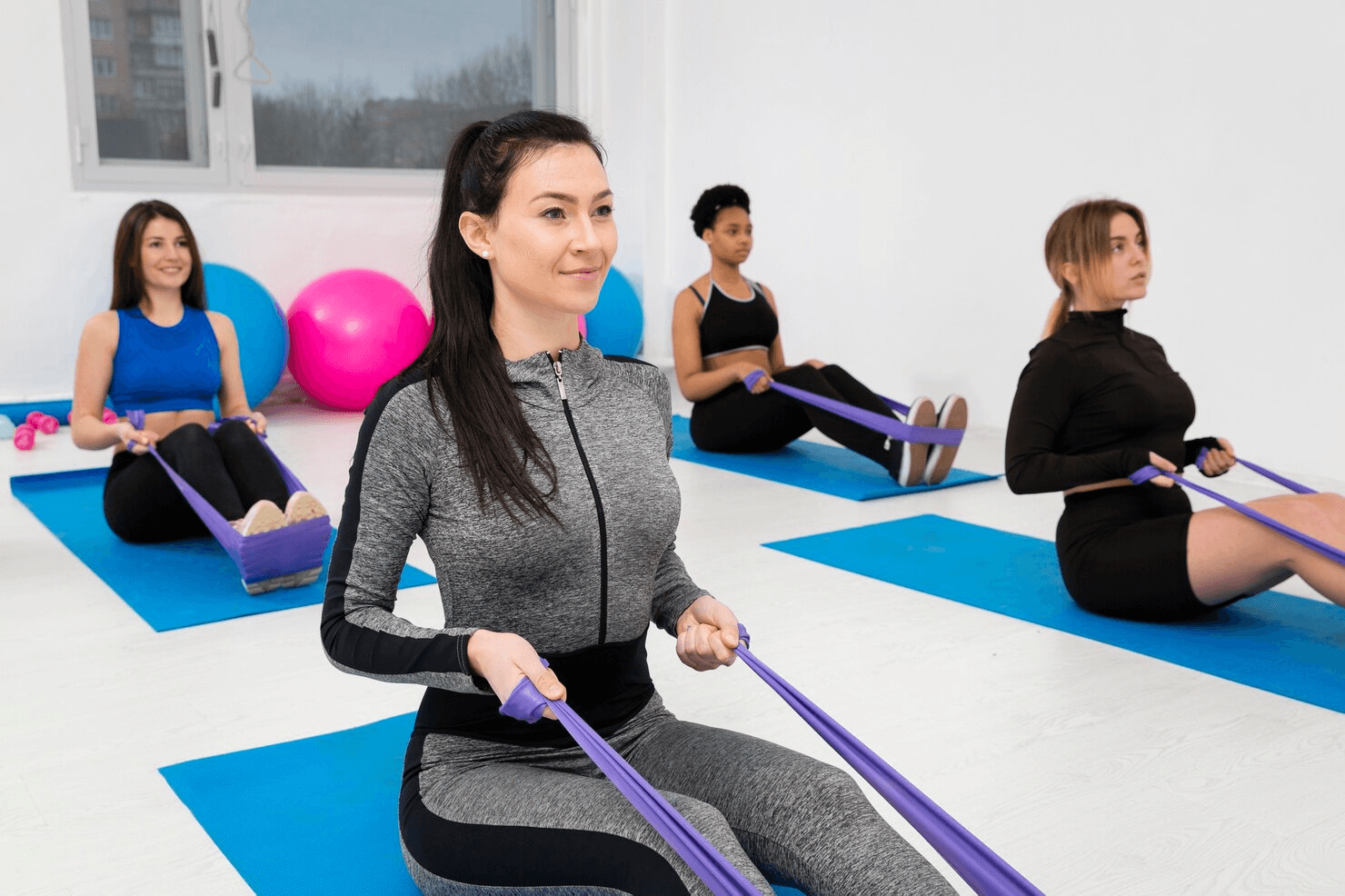 Theraband training session